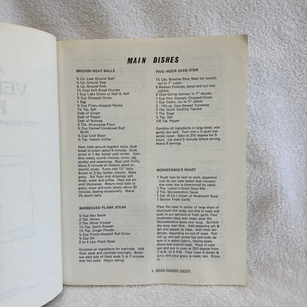 Very‎ Finest Recipes Ever Assembled Into One Cookbook 1979 Becker Publications